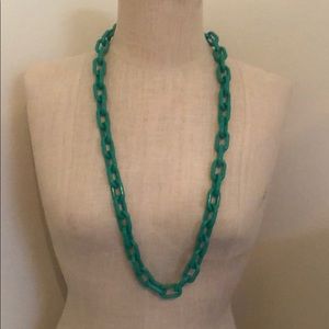 Acrylic green chain link necklace